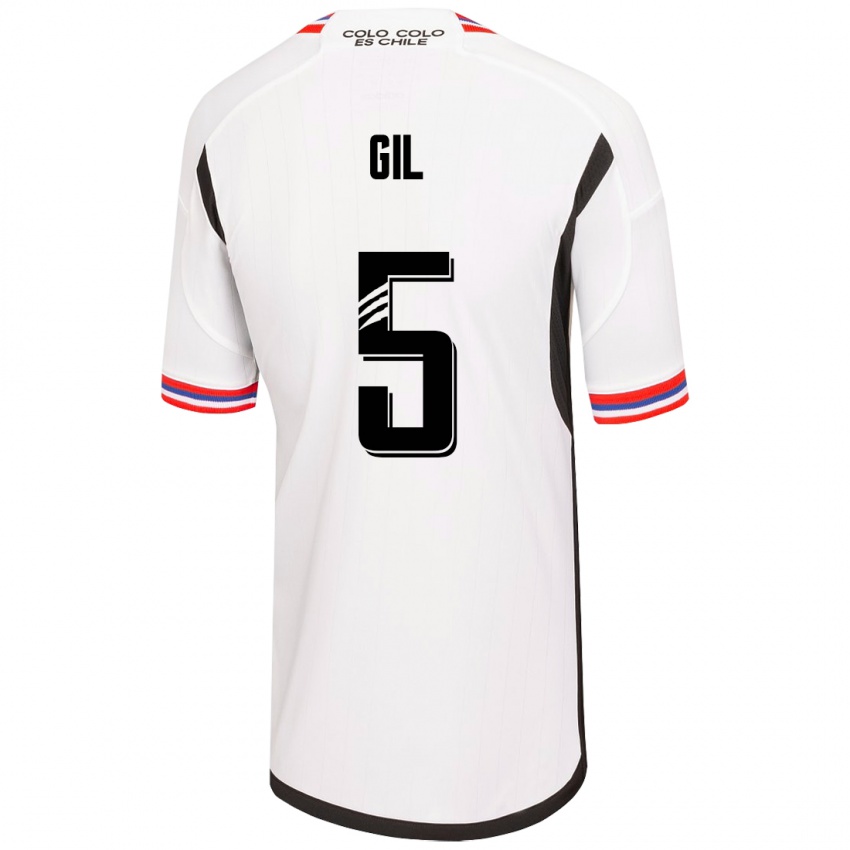 Herren Leonardo Gil #5 Weiß Heimtrikot Trikot 2023/24 T-Shirt