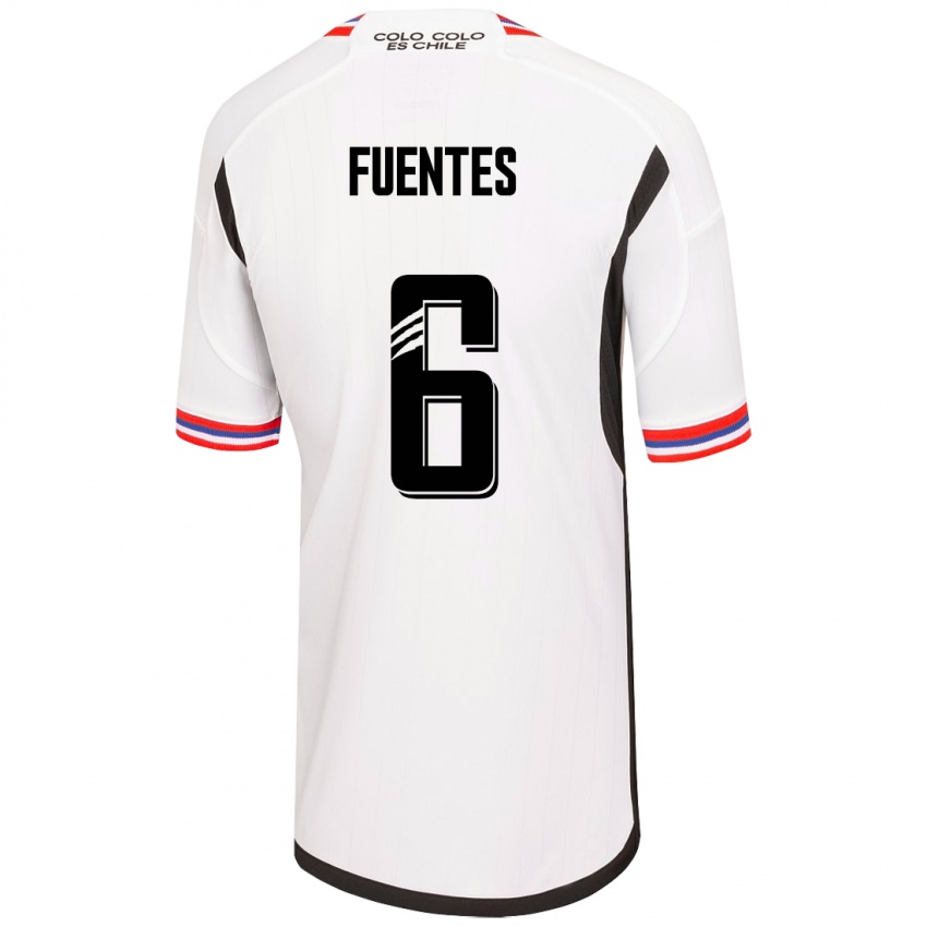 Herren César Fuentes #6 Weiß Heimtrikot Trikot 2023/24 T-Shirt