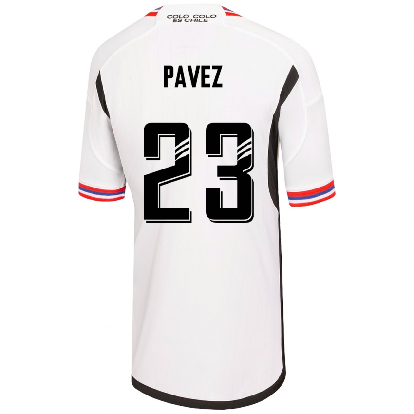 Herren Esteban Pavez #23 Weiß Heimtrikot Trikot 2023/24 T-Shirt