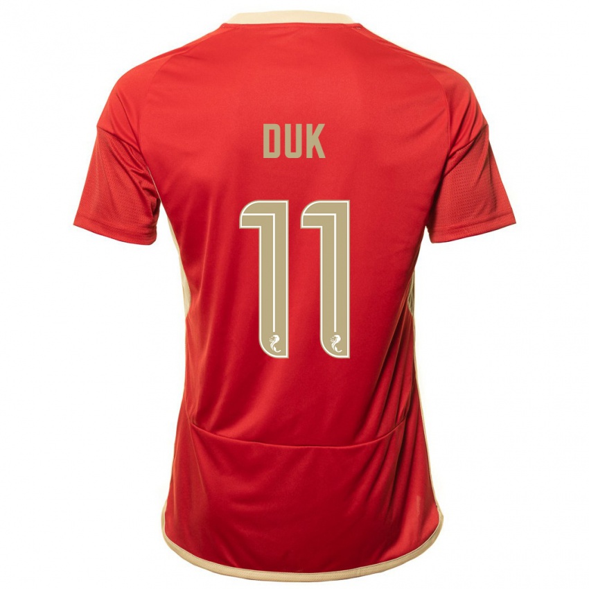 Herren Duk #11 Rot Heimtrikot Trikot 2023/24 T-Shirt