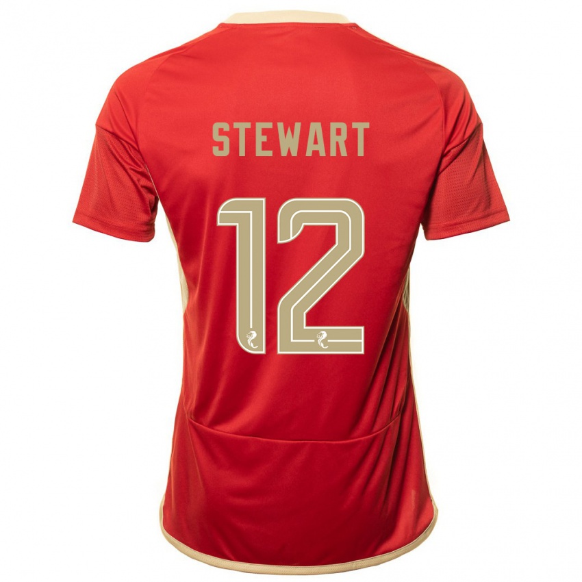 Herren Hannah Stewart #12 Rot Heimtrikot Trikot 2023/24 T-Shirt