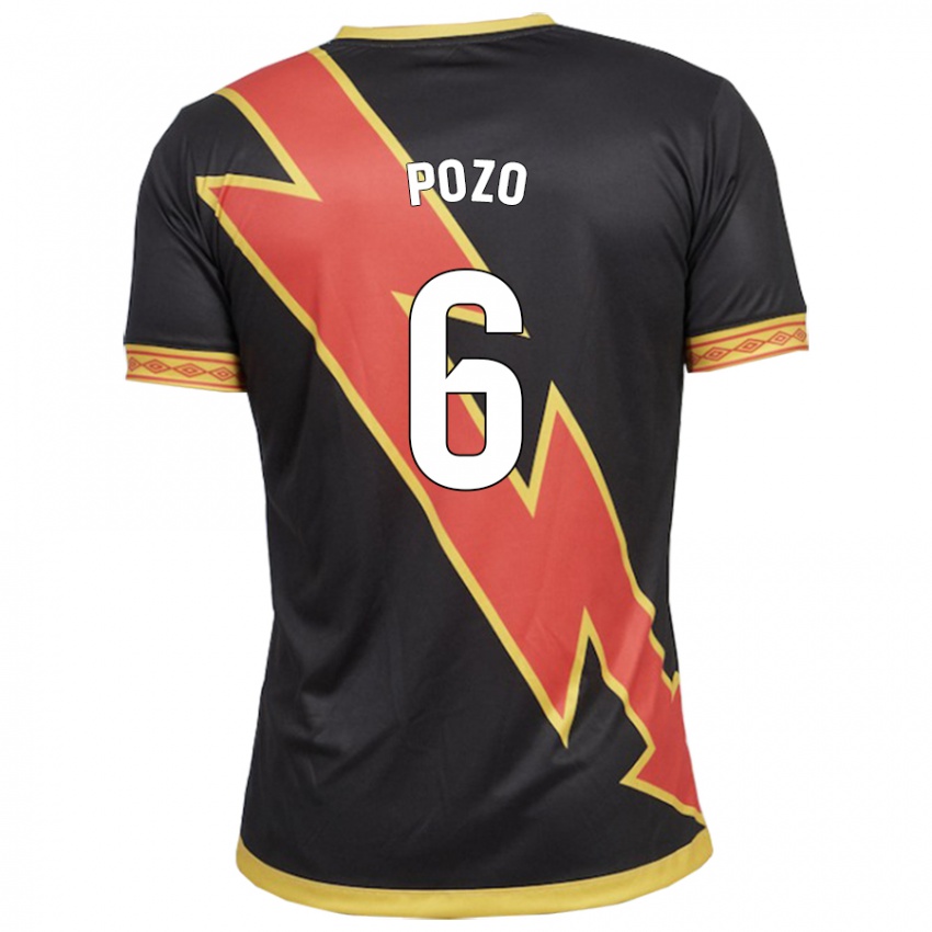 Herren José Pozo #6 Schwarz Auswärtstrikot Trikot 2023/24 T-Shirt
