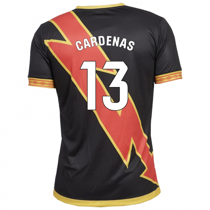 Herren Dani Cárdenas #13 Schwarz Auswärtstrikot Trikot 2023/24 T-Shirt