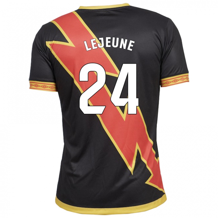 Herren Florian Lejeune #24 Schwarz Auswärtstrikot Trikot 2023/24 T-Shirt