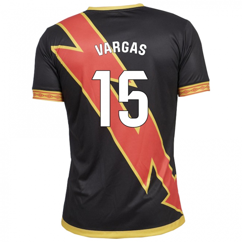 Herren Rosario Vargas Sarasqueta #15 Schwarz Auswärtstrikot Trikot 2023/24 T-Shirt