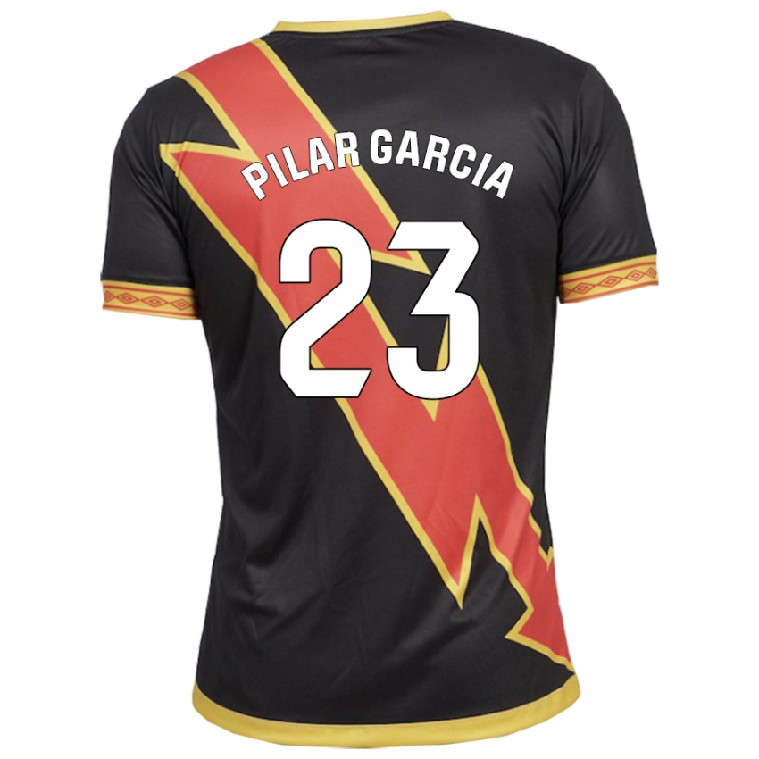 Herren María Pilar García Villalba #23 Schwarz Auswärtstrikot Trikot 2023/24 T-Shirt