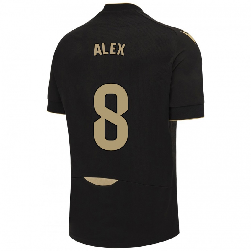 Herren Álex Fernández #8 Schwarz Auswärtstrikot Trikot 2023/24 T-Shirt