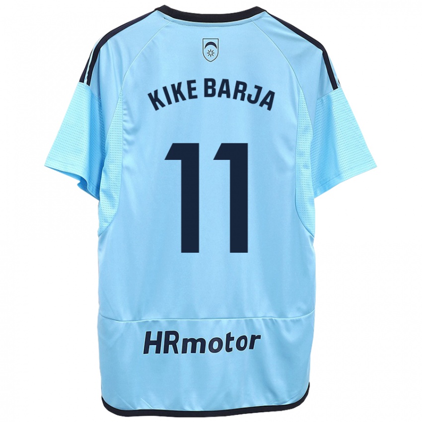 Herren Kike Barja #11 Blau Auswärtstrikot Trikot 2023/24 T-Shirt