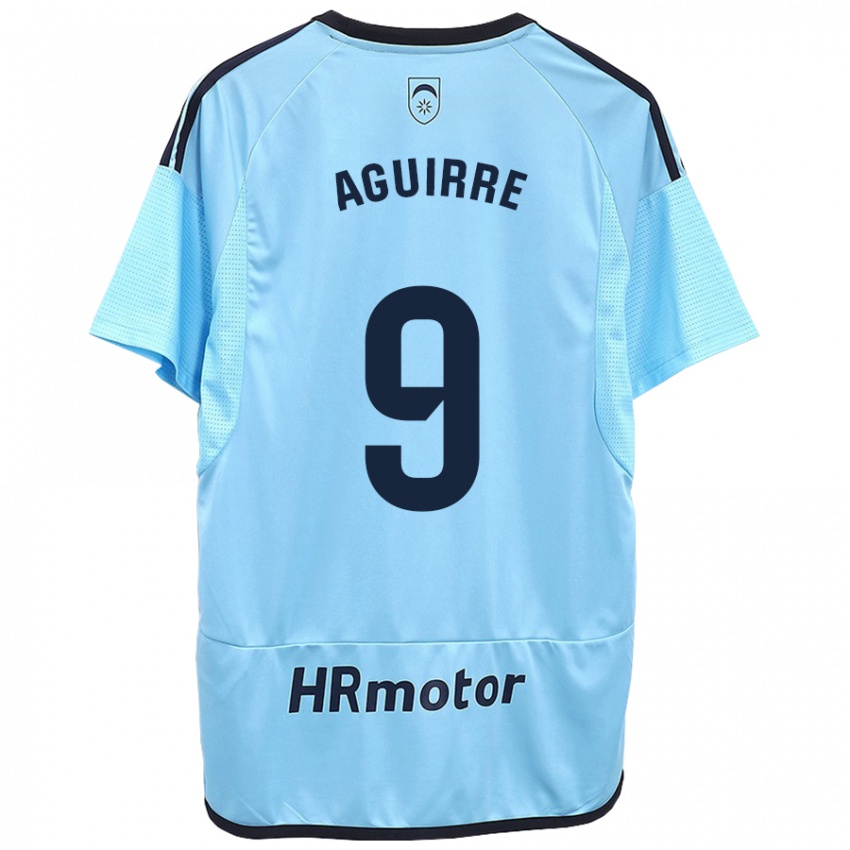 Herren Jorge Aguirre #9 Blau Auswärtstrikot Trikot 2023/24 T-Shirt