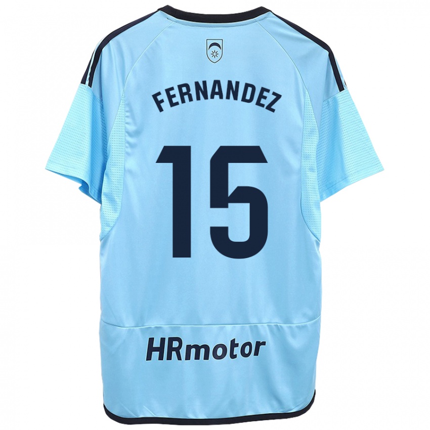 Herren Leyre Fernández Sánchez #15 Blau Auswärtstrikot Trikot 2023/24 T-Shirt