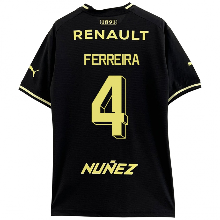 Herren Joaquín Ferreira #4 Schwarz Auswärtstrikot Trikot 2023/24 T-Shirt