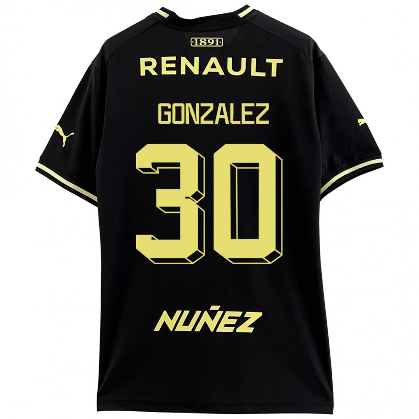 Herren Ángel González #30 Schwarz Auswärtstrikot Trikot 2023/24 T-Shirt