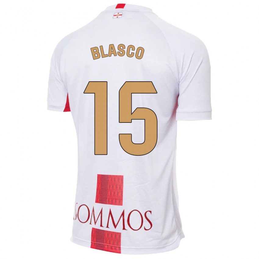 Herren Jeremy Blasco #15 Weiß Auswärtstrikot Trikot 2023/24 T-Shirt