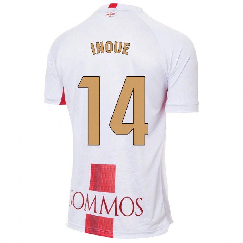 Herren Moe Inoue #14 Weiß Auswärtstrikot Trikot 2023/24 T-Shirt