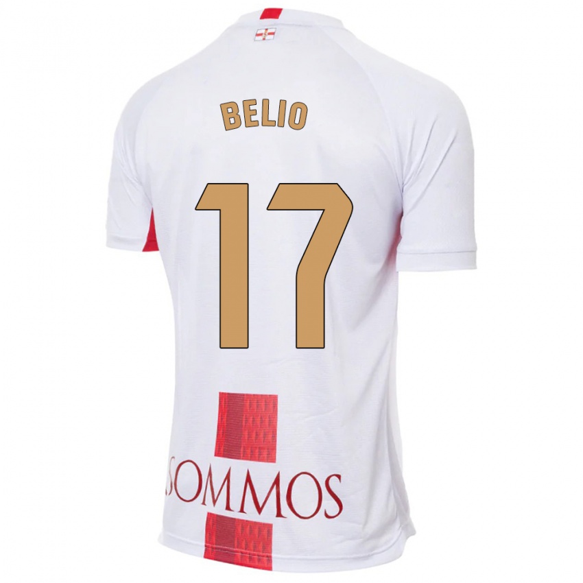 Herren Marta Belio #17 Weiß Auswärtstrikot Trikot 2023/24 T-Shirt