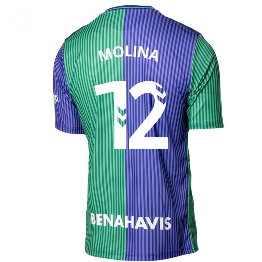 Herren Manu Molina #12 Grün Blau Auswärtstrikot Trikot 2023/24 T-Shirt