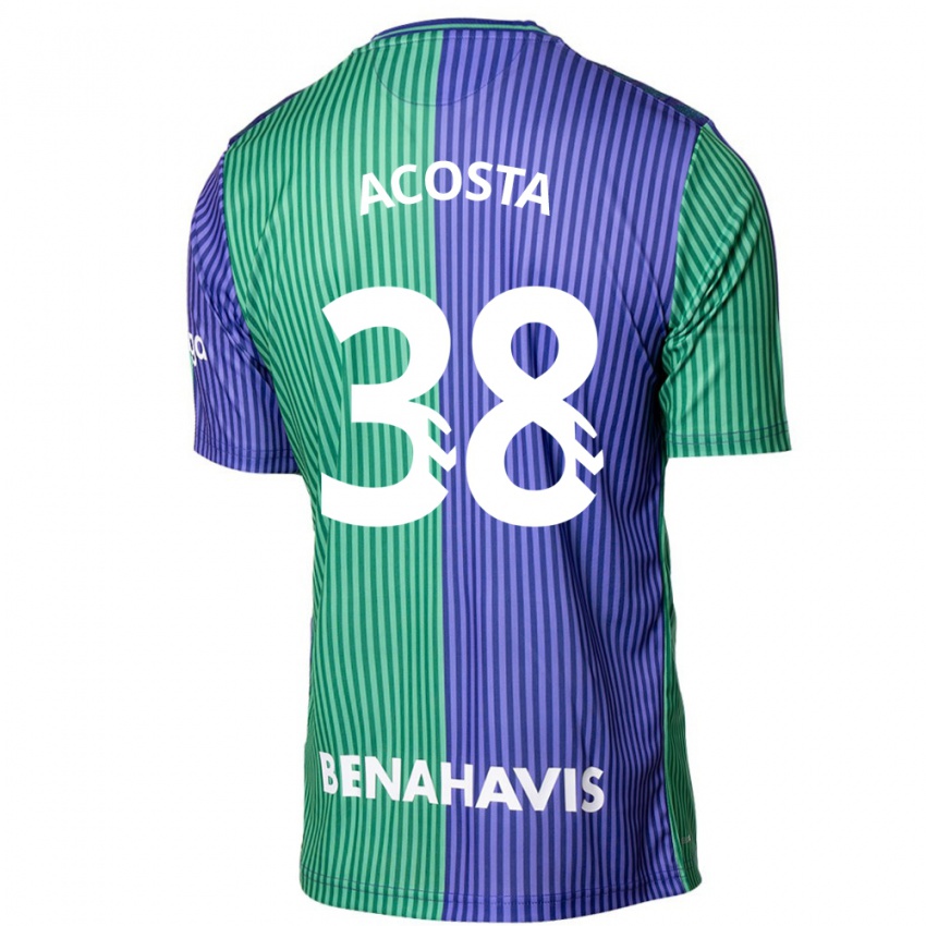 Herren Judith Acosta #38 Grün Blau Auswärtstrikot Trikot 2023/24 T-Shirt