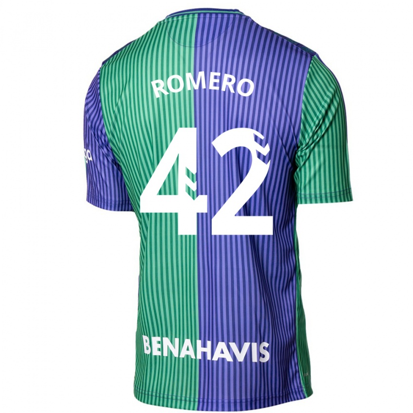 Herren Andrea Romero #42 Grün Blau Auswärtstrikot Trikot 2023/24 T-Shirt