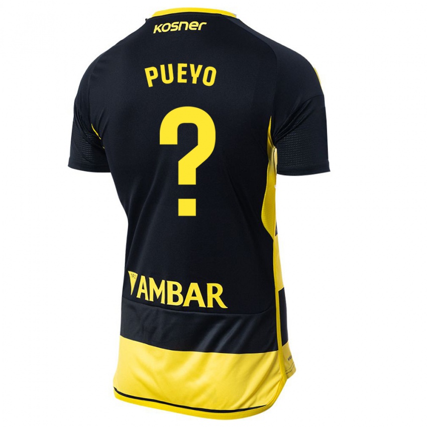 Herren Alejandro Monserrate Pueyo #0 Schwarz Gelb Auswärtstrikot Trikot 2023/24 T-Shirt