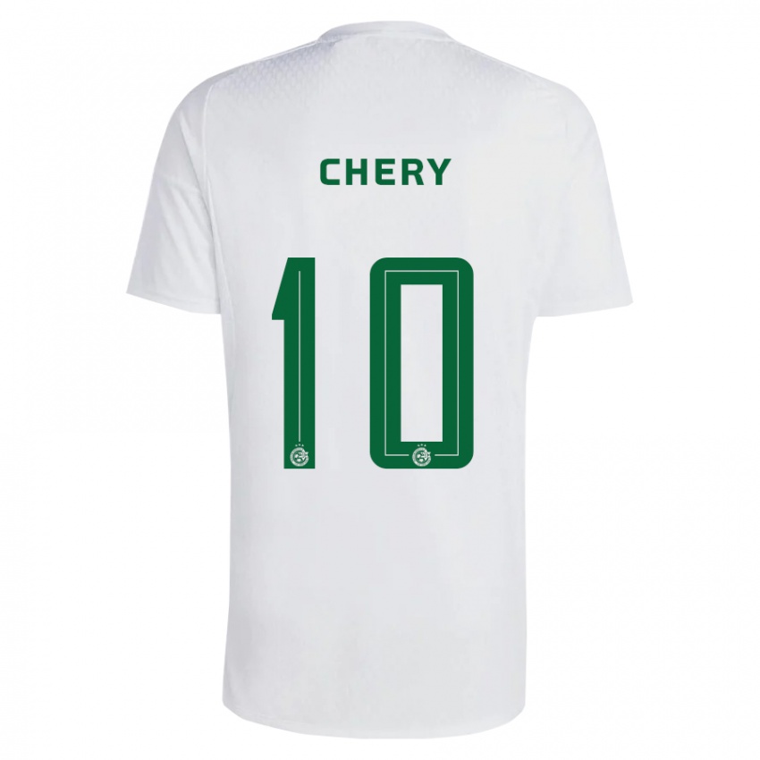 Herren Tjaronn Chery #10 Grün Blau Auswärtstrikot Trikot 2023/24 T-Shirt