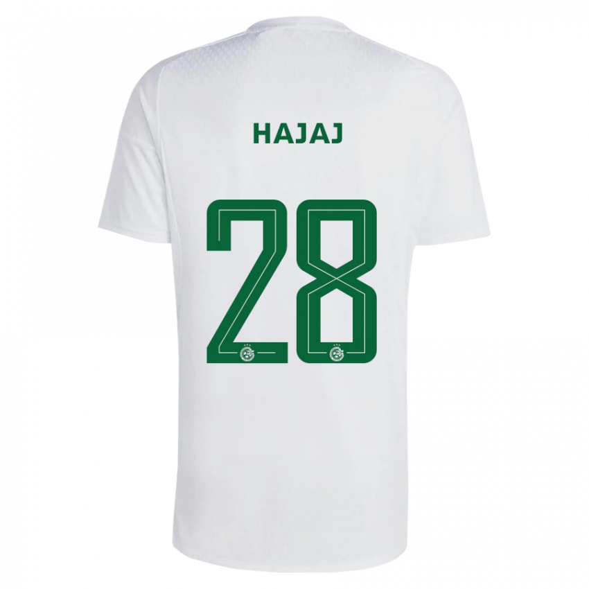 Herren Ilay Hajaj #28 Grün Blau Auswärtstrikot Trikot 2023/24 T-Shirt