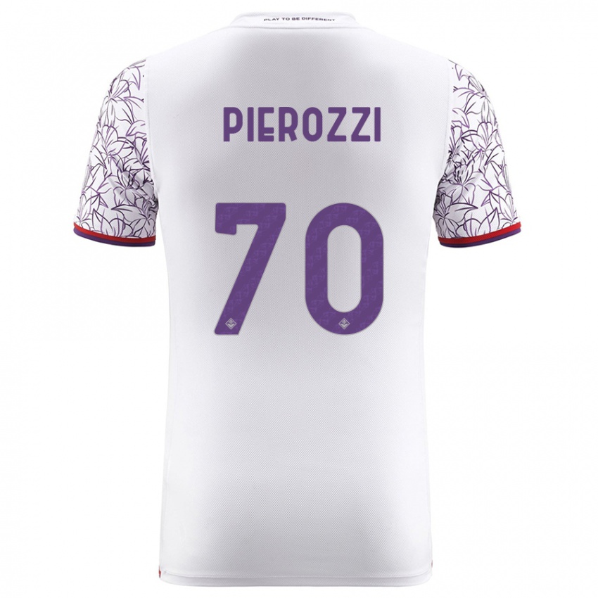 Herren Niccolo Pierozzi #70 Weiß Auswärtstrikot Trikot 2023/24 T-Shirt