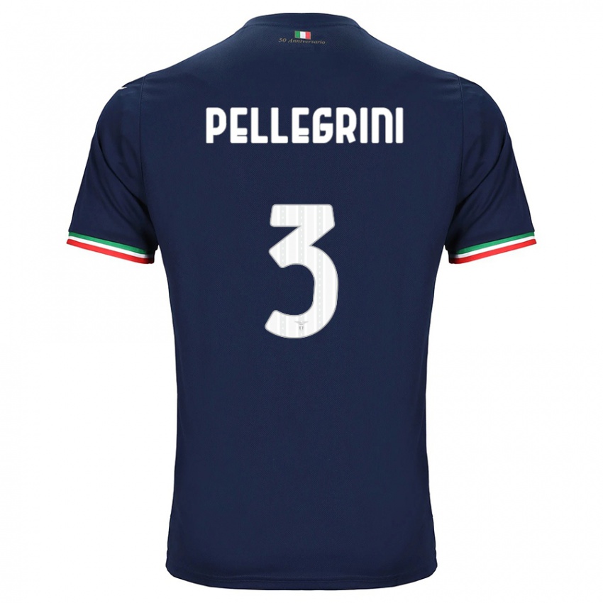 Herren Luca Pellegrini #3 Marine Auswärtstrikot Trikot 2023/24 T-Shirt