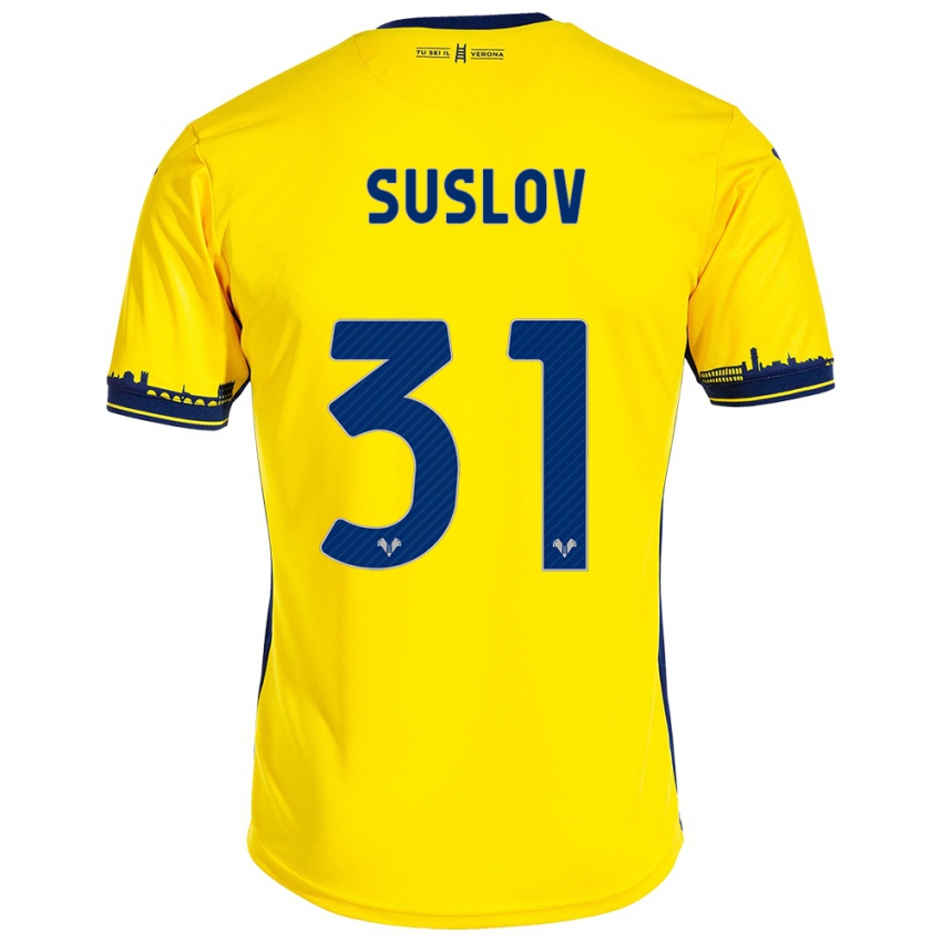 Herren Tomas Suslov #31 Gelb Auswärtstrikot Trikot 2023/24 T-Shirt