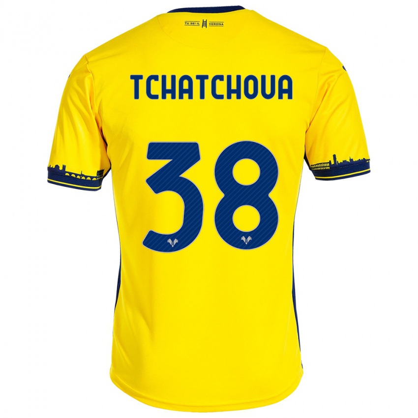 Herren Jackson Tchatchoua #38 Gelb Auswärtstrikot Trikot 2023/24 T-Shirt