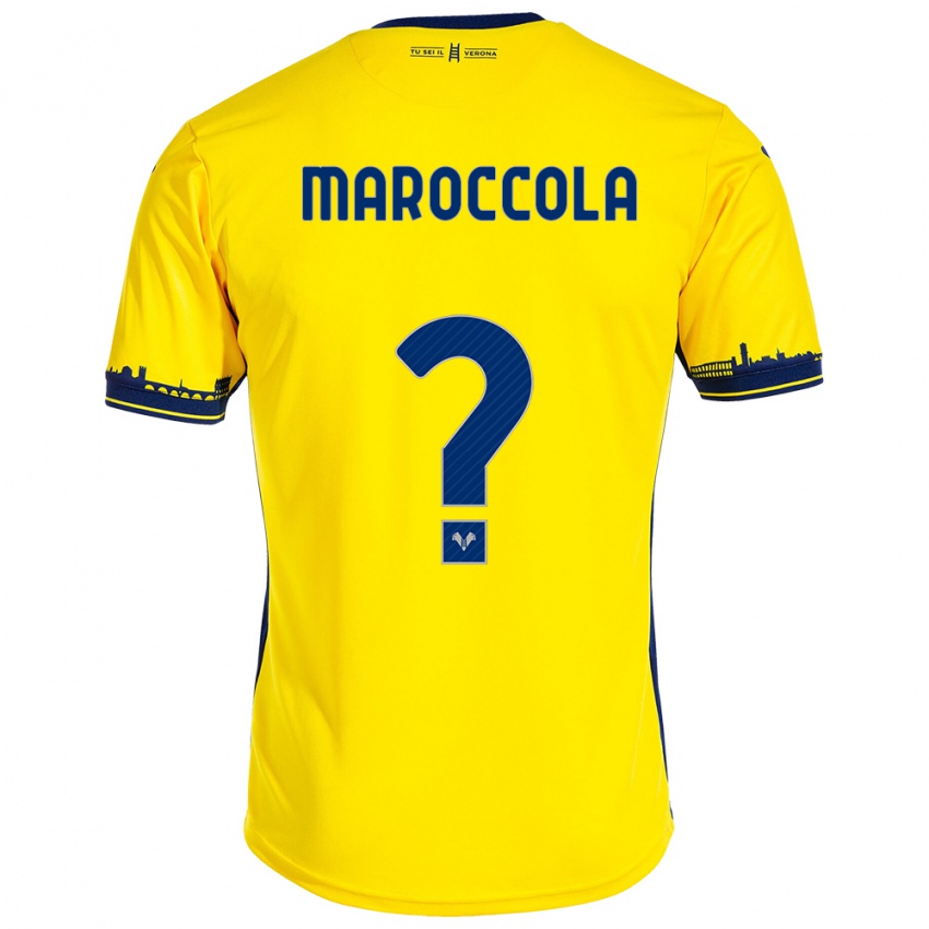 Herren Francesco Maroccola #0 Gelb Auswärtstrikot Trikot 2023/24 T-Shirt