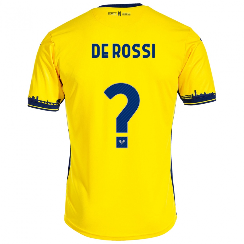 Herren Michele De Rossi #0 Gelb Auswärtstrikot Trikot 2023/24 T-Shirt