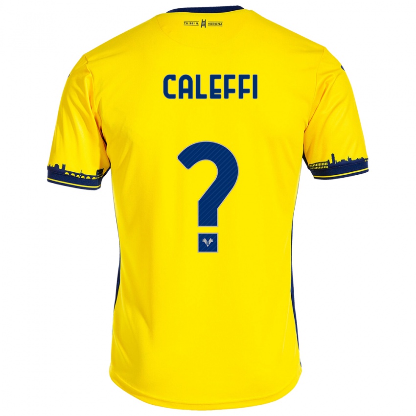 Herren Andrea Caleffi #0 Gelb Auswärtstrikot Trikot 2023/24 T-Shirt