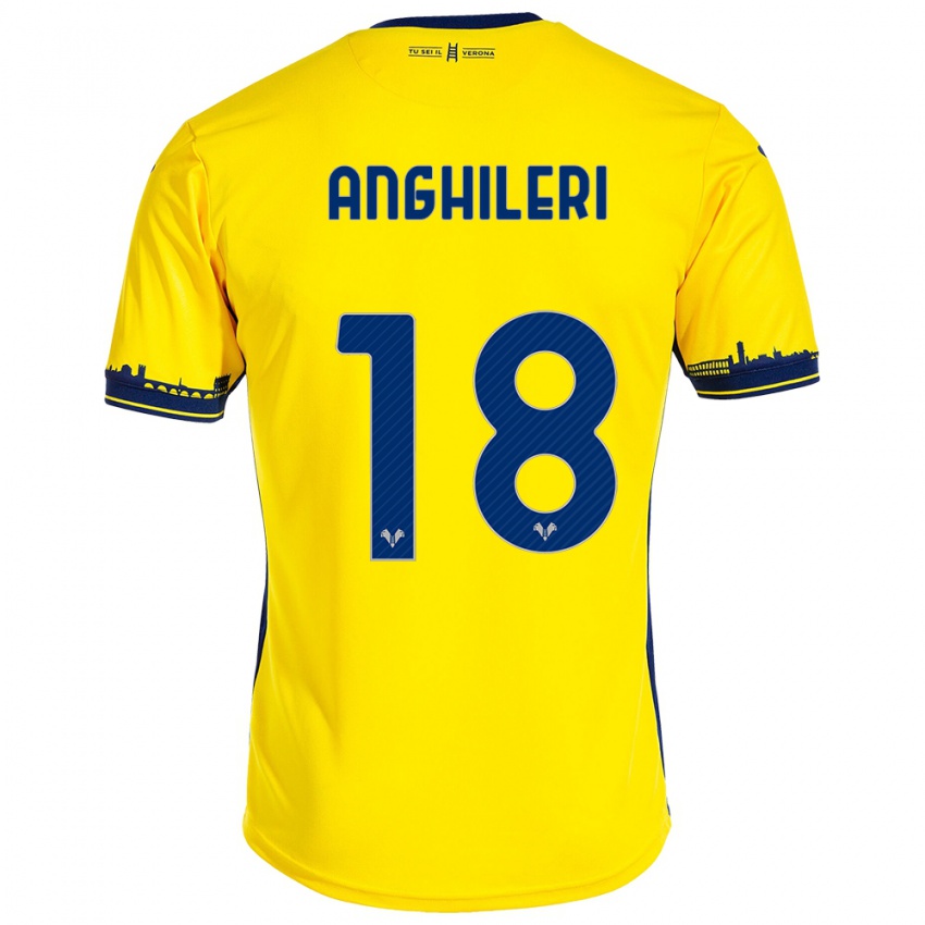 Herren Federica Anghileri #18 Gelb Auswärtstrikot Trikot 2023/24 T-Shirt