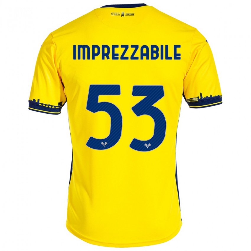 Herren Francesca Imprezzabile #53 Gelb Auswärtstrikot Trikot 2023/24 T-Shirt
