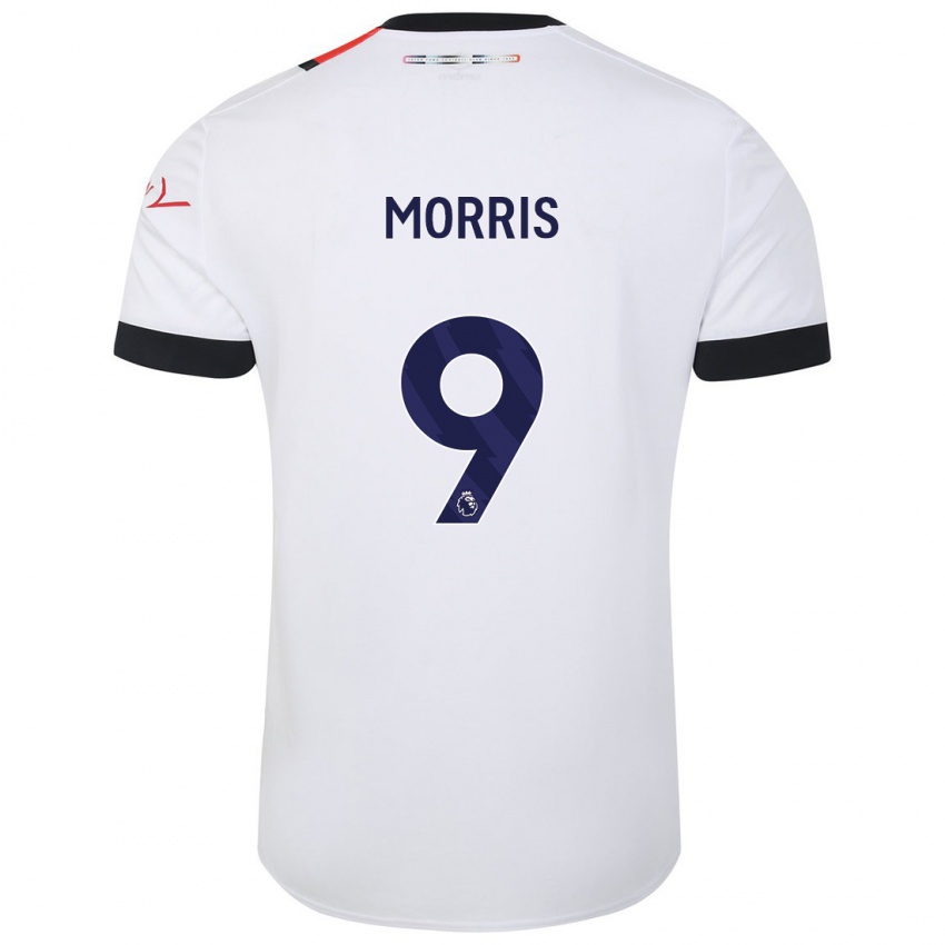 Herren Carlton Morris #9 Weiß Auswärtstrikot Trikot 2023/24 T-Shirt