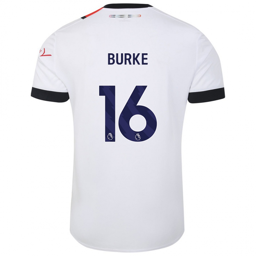 Herren Reece Burke #16 Weiß Auswärtstrikot Trikot 2023/24 T-Shirt