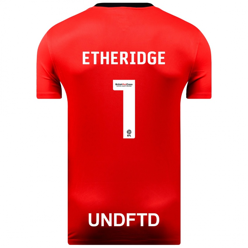 Herren Neil Etheridge #1 Rot Auswärtstrikot Trikot 2023/24 T-Shirt