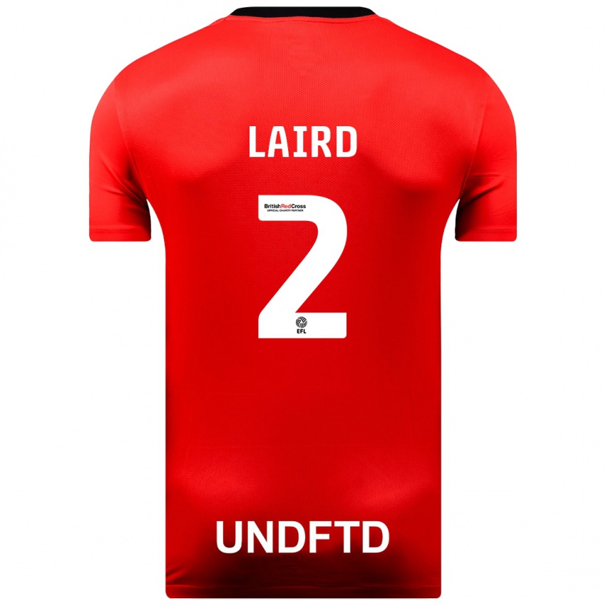 Herren Ethan Laird #2 Rot Auswärtstrikot Trikot 2023/24 T-Shirt