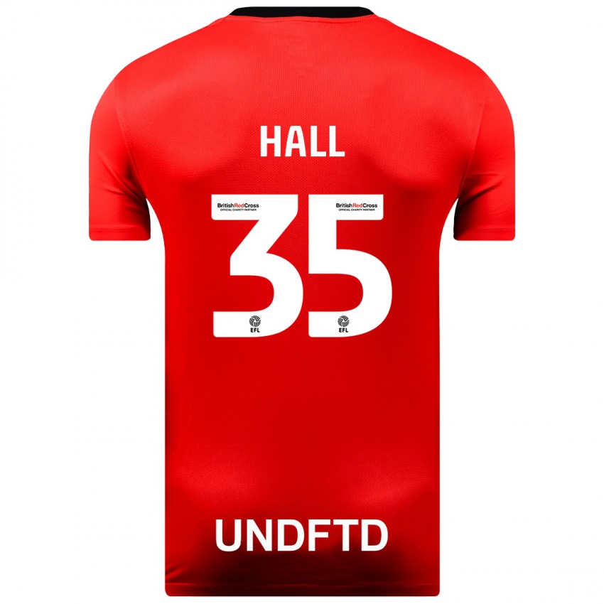 Herren George Hall #35 Rot Auswärtstrikot Trikot 2023/24 T-Shirt