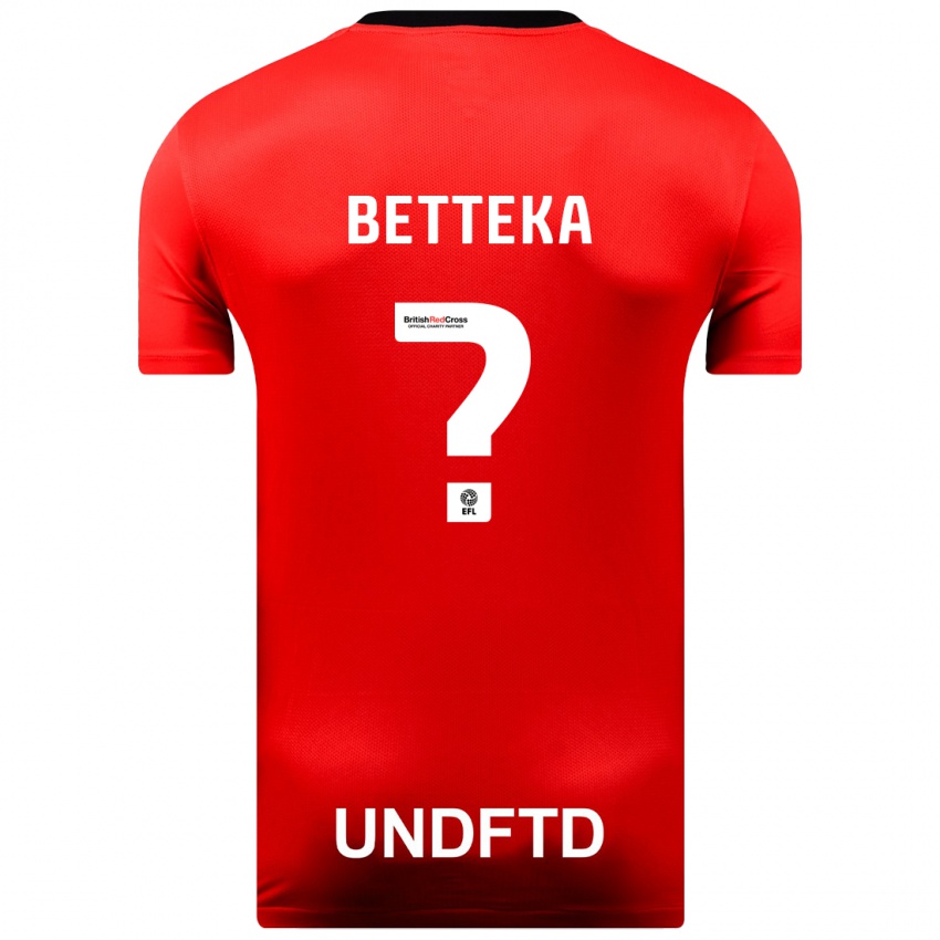 Herren Zaid Betteka #0 Rot Auswärtstrikot Trikot 2023/24 T-Shirt