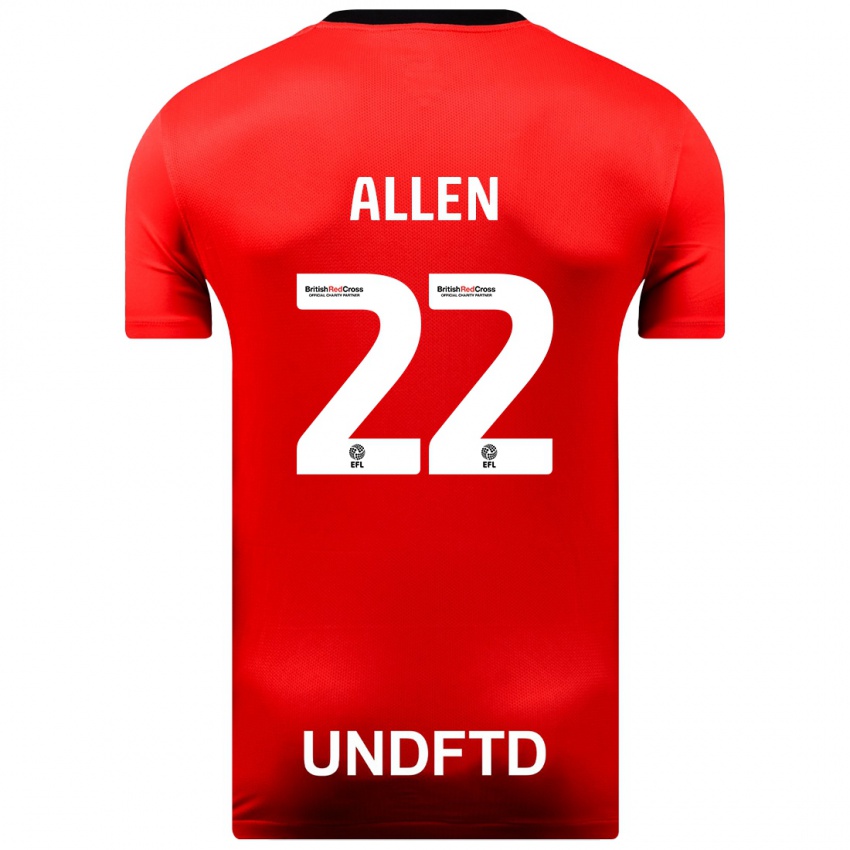 Herren Remi Allen #22 Rot Auswärtstrikot Trikot 2023/24 T-Shirt
