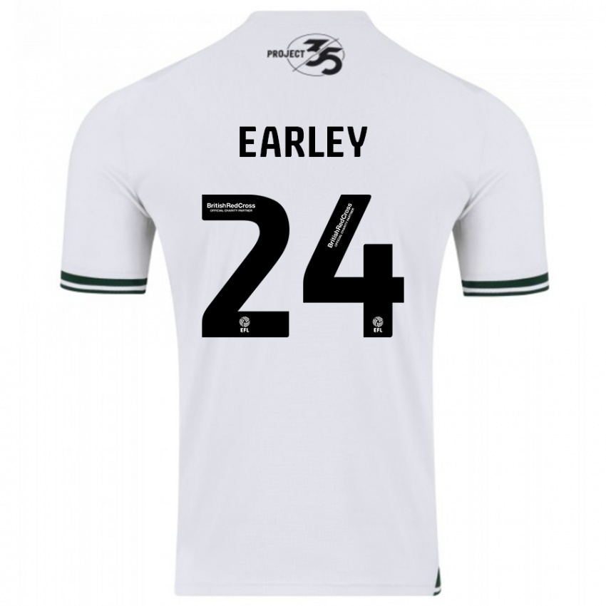 Herren Saxon Earley #24 Weiß Auswärtstrikot Trikot 2023/24 T-Shirt