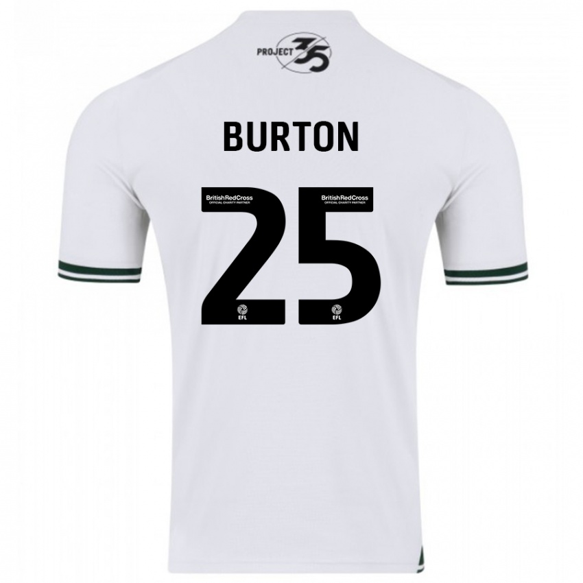 Herren Callum Burton #25 Weiß Auswärtstrikot Trikot 2023/24 T-Shirt