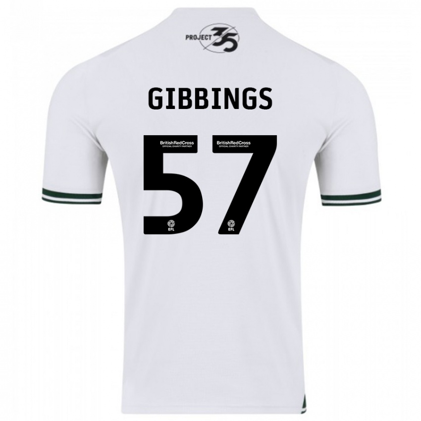 Herren Cole Gibbings #57 Weiß Auswärtstrikot Trikot 2023/24 T-Shirt