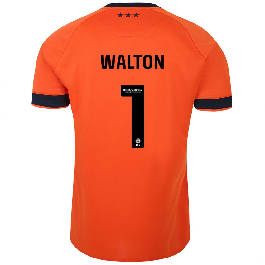Herren Christian Walton #1 Orangefarben Auswärtstrikot Trikot 2023/24 T-Shirt