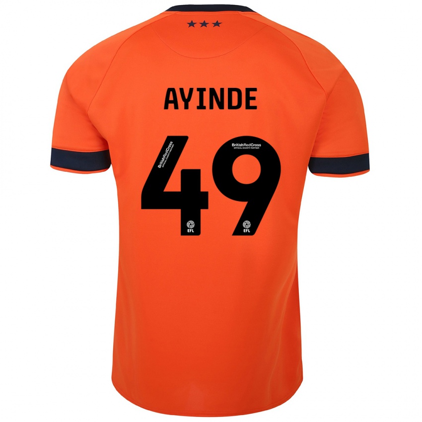 Herren Leon Ayinde #49 Orangefarben Auswärtstrikot Trikot 2023/24 T-Shirt