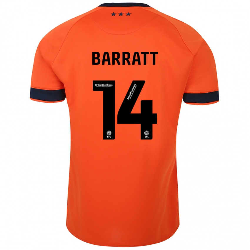 Herren Zoe Barratt #14 Orangefarben Auswärtstrikot Trikot 2023/24 T-Shirt