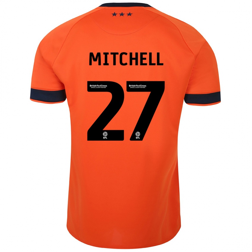 Herren Leah Mitchell #27 Orangefarben Auswärtstrikot Trikot 2023/24 T-Shirt