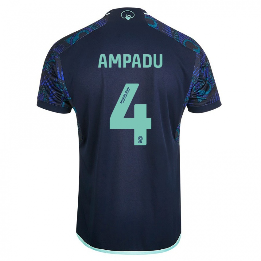 Herren Ethan Ampadu #4 Blau Auswärtstrikot Trikot 2023/24 T-Shirt