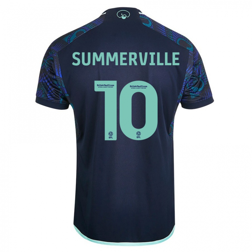 Herren Crysencio Summerville #10 Blau Auswärtstrikot Trikot 2023/24 T-Shirt